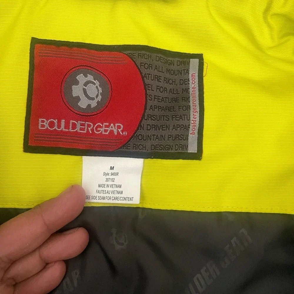 Boulder Gear Kids Blue Jacket with Yellow Accents